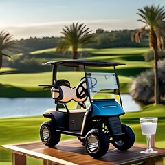 Canvas Print - Set of wine glass holder for golf cart splashes with golf cart wine glass holder1