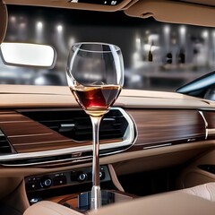 Canvas Print - Mix of wine glass holder for car splashes with car wine glass holder2