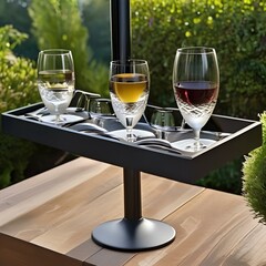 Canvas Print - Assortment of wine glass holder for patio splashes with patio wine glass holder3