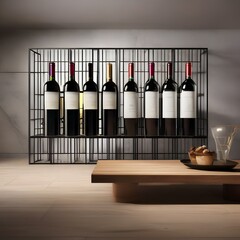 Canvas Print - Set of wine cellar splashes with wine barrels2