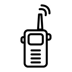 Wall Mural - Walkie talkie Vector Line Icon Design