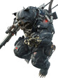 © Hungarian - Black Pitbull Dog Cyborg Soldier Isolated