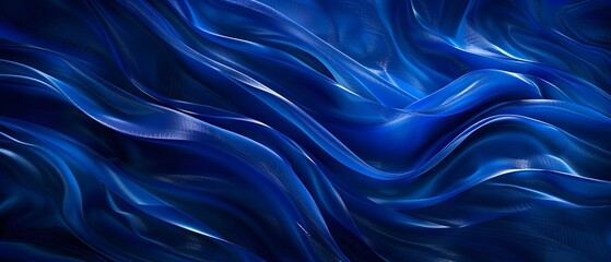 Poster - Abstract blue sapphire texture background with smooth wavy lines, elegant and modern design for a presentation or banner, high resolution. 