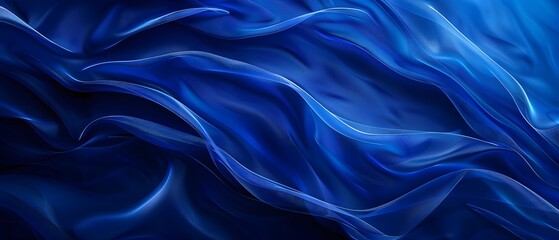 Poster - Abstract blue sapphire texture background with smooth wavy lines, elegant and modern design for a presentation or banner, high resolution. 