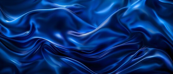 Poster - Abstract blue sapphire texture background with smooth wavy lines, elegant and modern design for a presentation or banner, high resolution. 