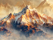 © wing - A snow-capped mountain peak towers over a sea of clouds.