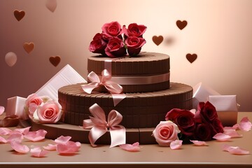 Sticker - cake with roses