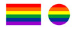 rainbow pride flag set