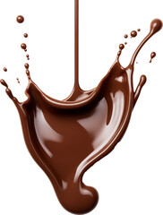 Wall Mural - chocolate dripping splashing isolated on white or transparent background,transparency 