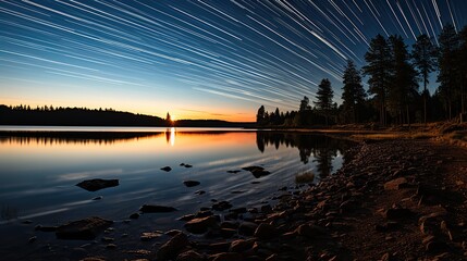 Wall Mural - sunrise over the river