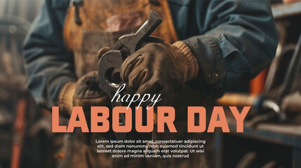 Vector Happy Labour Day Poster,Banner