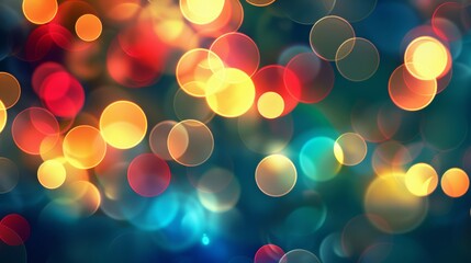 Poster - A cluster of various lights captured in a blurred effect, creating a dynamic visual composition