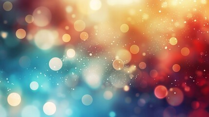 Poster - A colorful background is captured in a blurry state, showcasing vibrant hues and abstract shapes