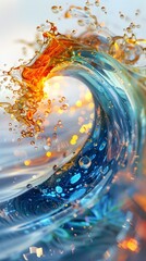 Canvas Print - Captivating Kinetic Splash of Chromatic Waves Unleashing Boundless Potential