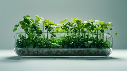 Canvas Print - Efficient and Sustainable Hydroponic Farming with Hyper-Detailed in Cinematic Style