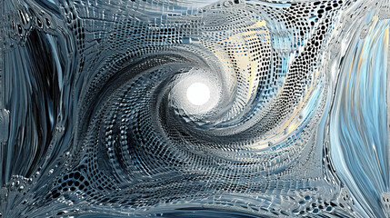 Minimalistic Abstraction Graphic Art Deep Blue and Black On Background