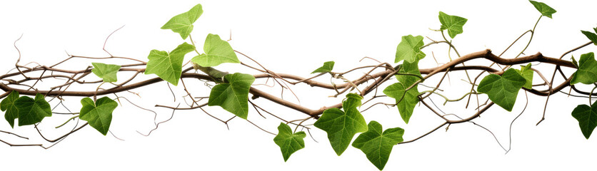 green vine isolated on white or transparent background,transparency 