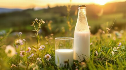 Fresh milk good for healthy life.