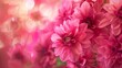 A close up of a bunch of pink flowers with a pink background