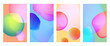 Trendy cover set with vivid gradient shapes