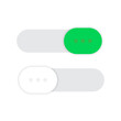 On and Off toggle switch buttons for UI design	