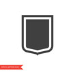 Shield icon. Secure and protection pictogram