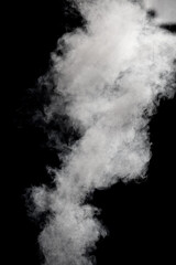 Wall Mural - Smoke isolated on black background