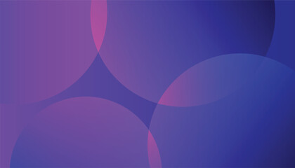Fototapete - Abstract minimal geometric background, Purple elements with fluid gradient, circle shapes composition, Fluid shapes