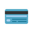 Blue credit card business icon vector design