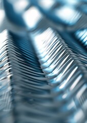 Wall Mural - Metallic blue background with glossy ripples and sleek modern design.