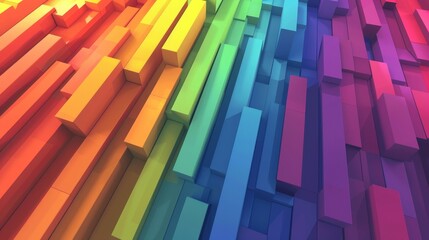 An abstract modern background with rainbow stripes in different colors