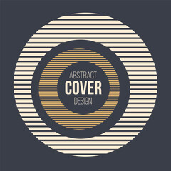 Wall Mural - abstract creative concept layout template with sriped circles. abstract cover design. cover, card, f