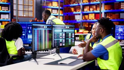 Poster - Warehouse Inventory Management On Computer