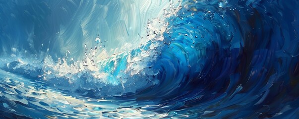 heavy and blue wave