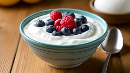 Wall Mural -  Deliciously fresh fruit parfait ready to be enjoyed