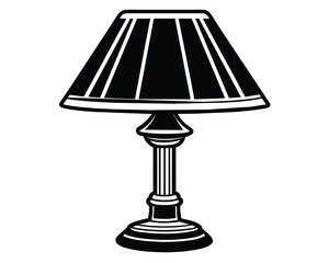 Poster - Table lamp light vector icon