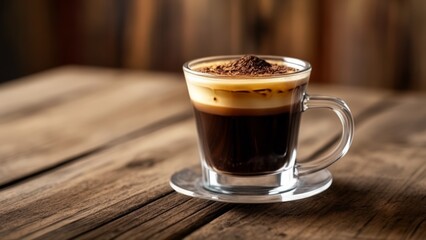 Canvas Print -  Espresso with a frothy top ready to enjoy