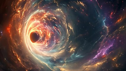 Wall Mural - mesmerizing vortex of a cosmic black hole