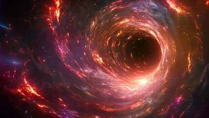 Wall Mural - mystical cosmic wormhole with swirling lights and interstellar energy