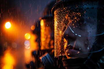 Poster - A vibrant abstract image capturing the dynamic sparks with a place for text, ideal for backgrounds
