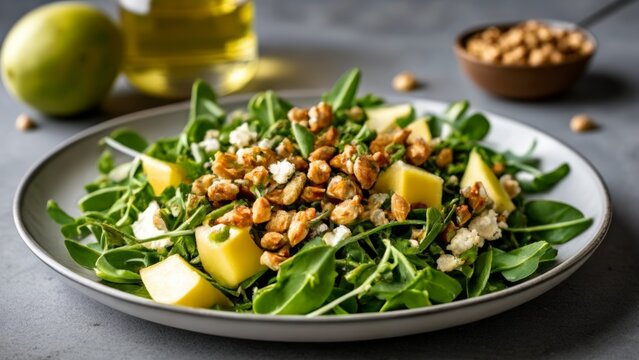  Fresh salad with a twist of citrus and crunchy nuts