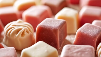 Canvas Print -  A delightful assortment of colorful frosted candies