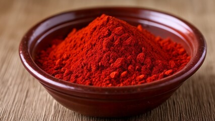 Canvas Print -  Vibrant red spice in a bowl ready to add flavor to your dish