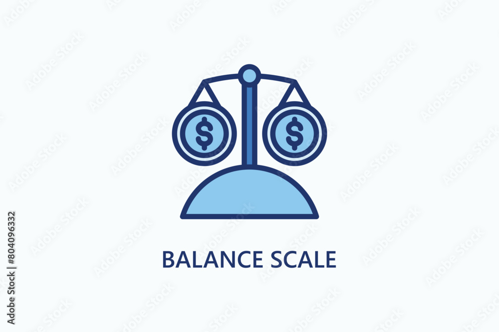 Scale Balance Software Icon Balance Scale vector, icon or logo sign symbol illustration Stock ...