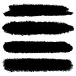 collection of hand painted black grunge brush strokes 