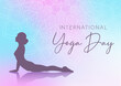 Decorative background for International Yoga Day