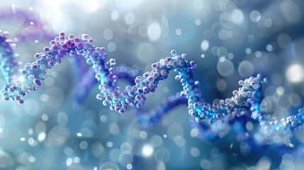 Leinwandbilder - The dynamic and complex concept of biological evolution through a representation of RNA (ribonucleic acid) sequences. Generative AI.