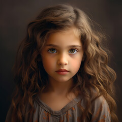 Canvas Print - A childs innocent gaze captured candidly.