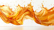 © Design Resources - colorful orange liquid splash fluid flowing abstract forms, background banner wallpaper, a product display pattern backdrop on a white