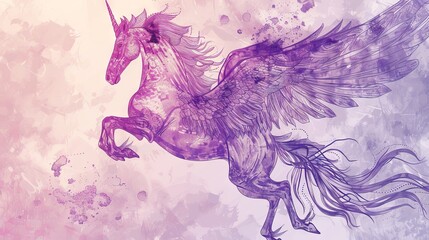 Fantasy art Pegasus